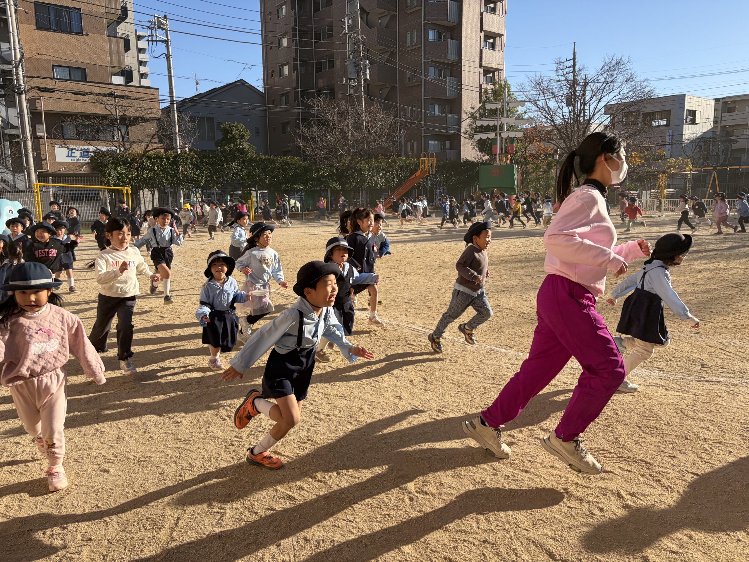 明日はさくら組マラソン大会💨